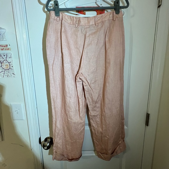 CAPRI!💙👖BIANCA NYGARD CROPS!👖💙10 RUN SMALL BEAUTIFUL METALLIC PEACH PINK EUC - Picture 16 of 16